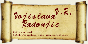 Vojislava Radonjić vizit kartica